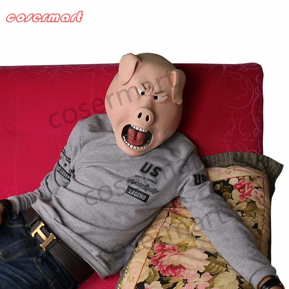 2016 Movie Sing Cosplay Porcupine Ash Latex  Mask Pig  Animal Mask Halloween Party (11)