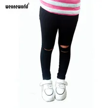 WEONEWORLD/Новое поступление; сезон весна-лето; стильные леггинсы для девочек; 3 цвета; детская базовая одежда; Модные узкие брюки