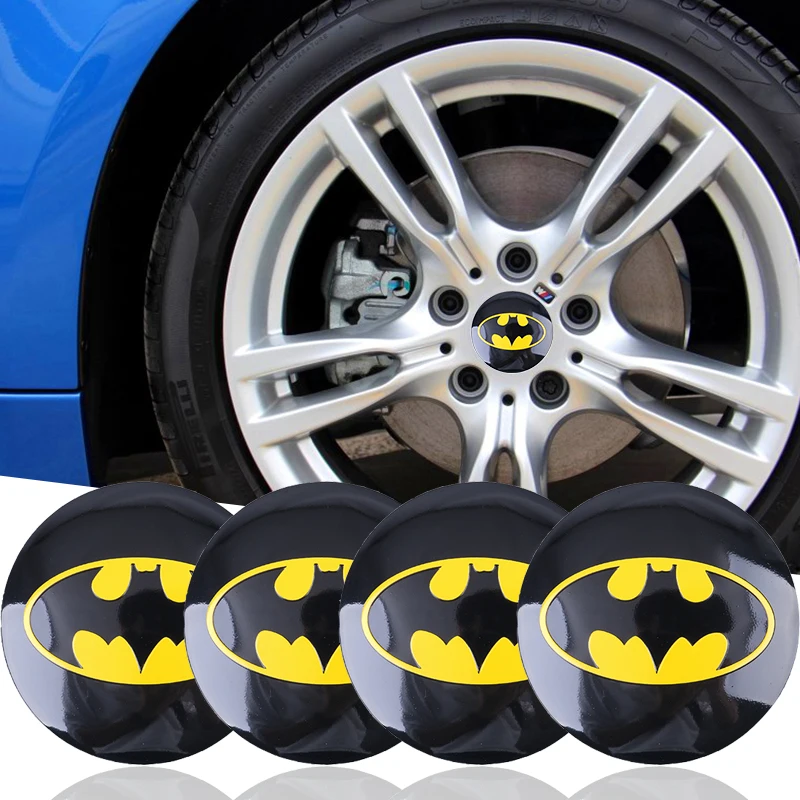 4x 56mm 3D Metal Batman auto logo car styling car stickers Car Tyre