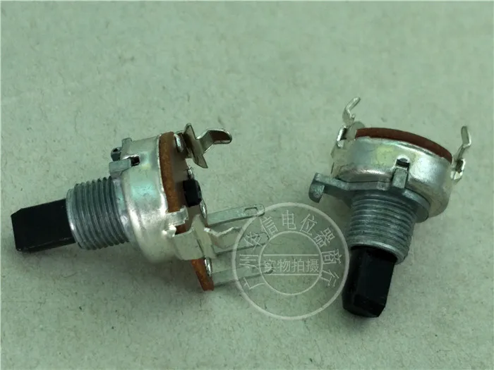 5pcs 161-type Vertical Single Potentiometer A100K / Shank with Thread Length 15MMF Hole Feet Knurling Shaft | Обустройство дома