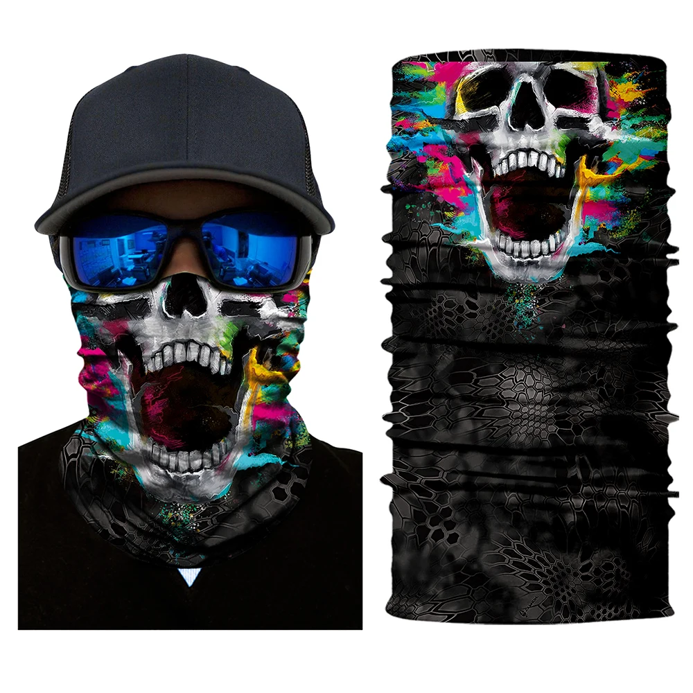 Halloween Amazing Outdoor Motorcycle Face Mask Ghosts Skull Mask Scarf