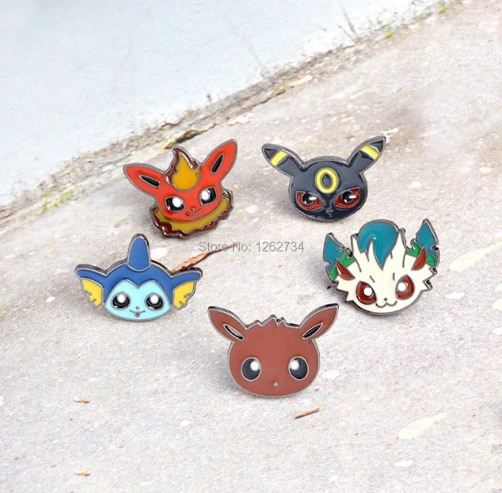 9 видов стилей Eevee Sylveon Umbreon vaporion Flareon Jolteon Espeon Glaceon Leafeon металлическая брошь фигурки