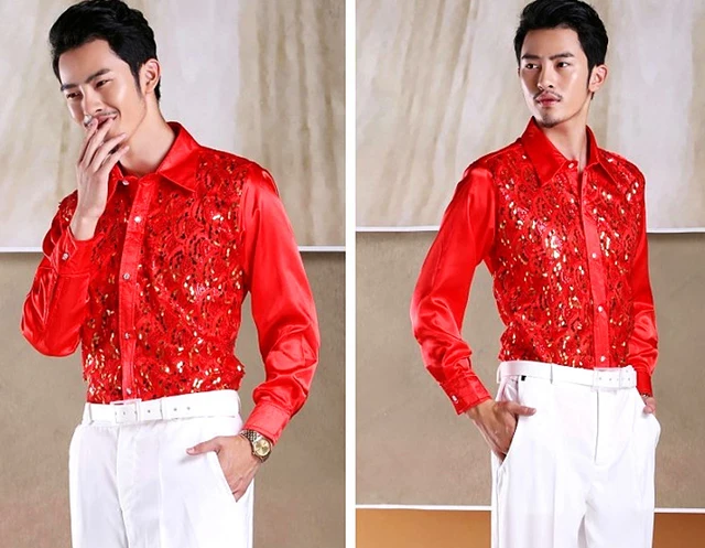 Genial Camisa de manga larga para hombre de baile - Imagen 5