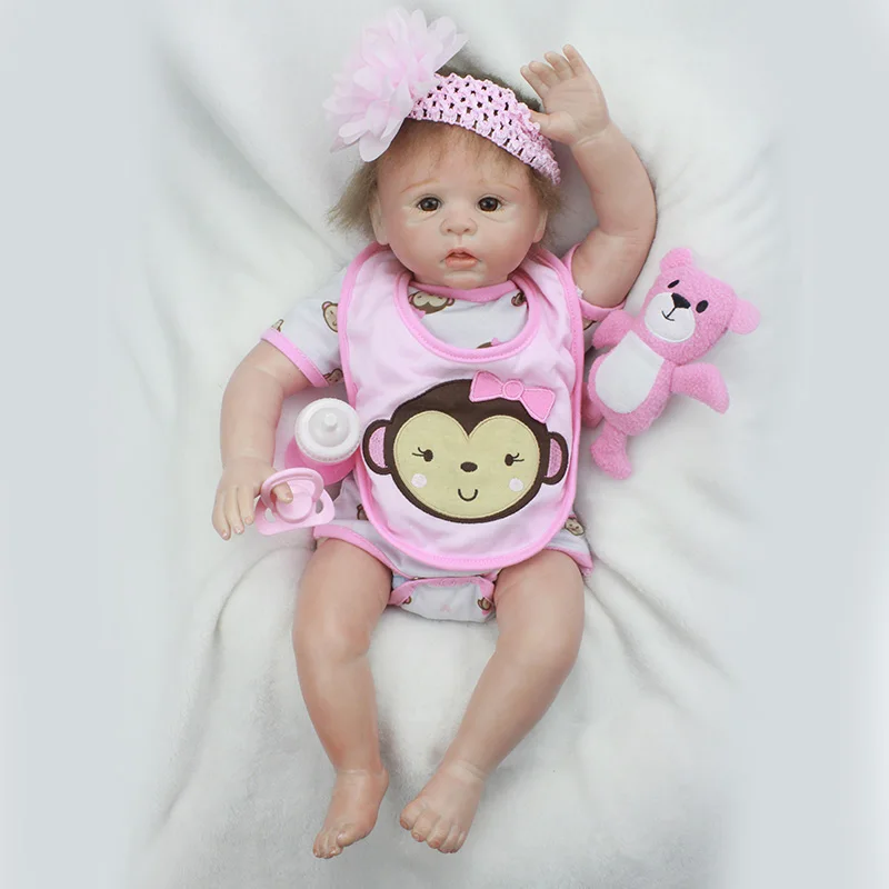 

Silicone Reorn Dolls Toys For Girls 45CM Alive Newborn Reborn Bebe Kids Playmate Toy YDK-88R2 Soft Silicone Dolls Reborn Baby