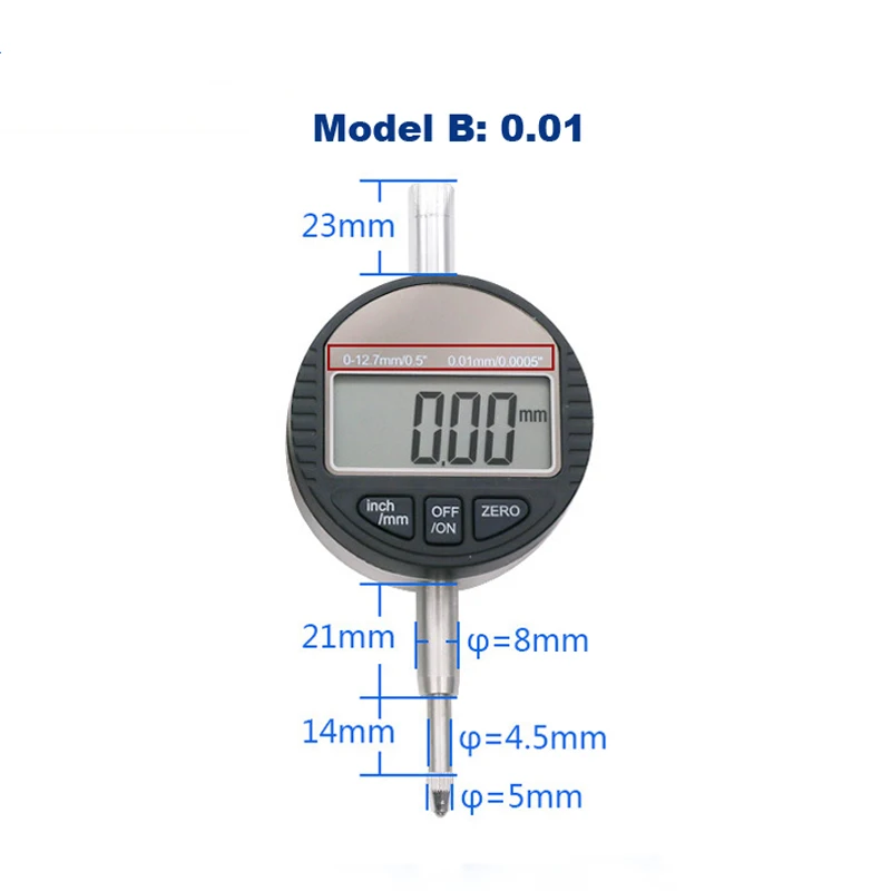 0-12,7 мм Электронный микрометр 0,01 мм и 0,001 цифровой микрометр циферблат индикатор глубина измерительные инструменты