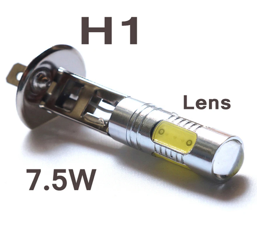 

Automobile H1 7.5W Car LED Headlight Auto Fog Lamp COB 12V XENON White Bulb 2017 New