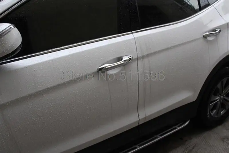 Для hyundai santa fe IX45 2013 с интеллигентая(ый) отверстие боковой двери ручки крышки Накладка протектор Catch Чехлы 8 шт