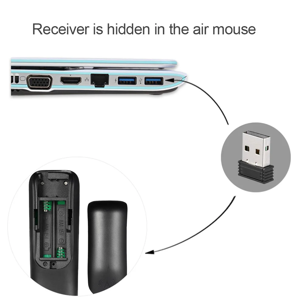 2 4G беспроводной пульт дистанционного управления лазерная указка Air Mouse 6 Gxes