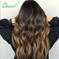 1B/30/27 # ไฮไลท์สี Glueless ลูกไม้เต็มรูปแบบผมมนุษย์ Wigs 150% เด็ก Pre - plucked Hairline วิกผมลูกไม้เต็มรูปแบบ remy Qearl