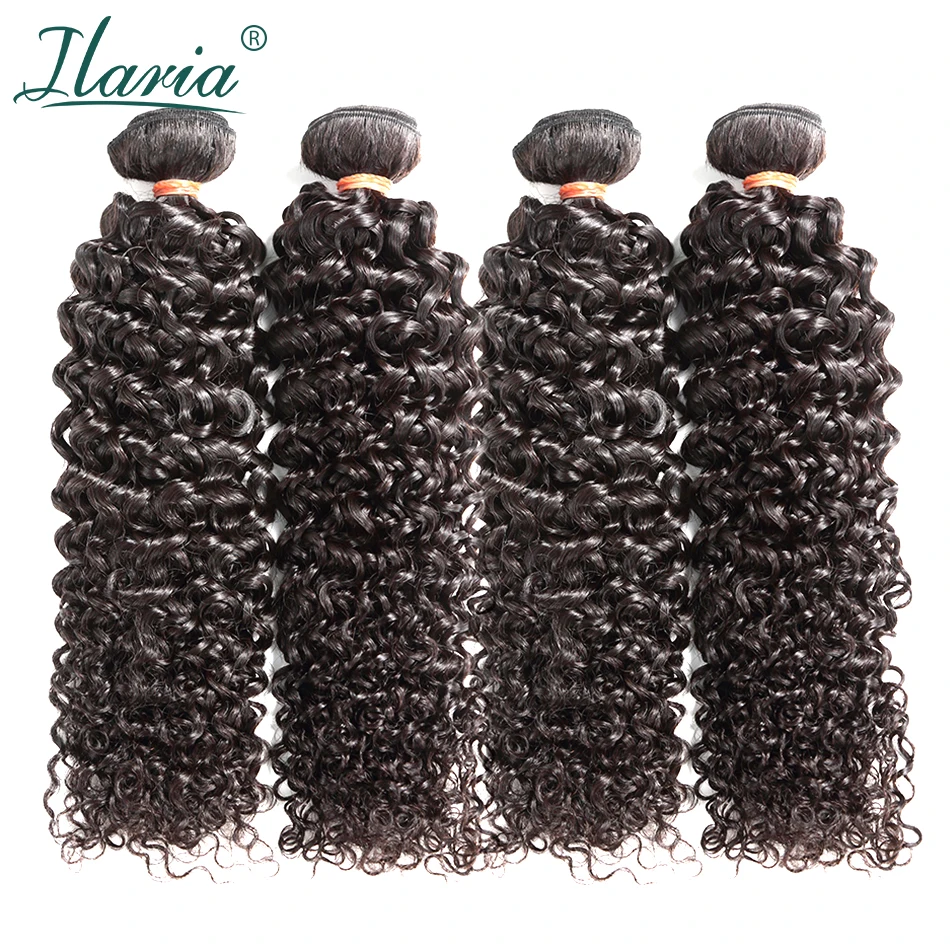 

ILARIA HAIR Mink Brazilian Afro Kinky Curly Hair 4 Bundles 10"-30" Grade 8A Unprocessed Brazilian Virgin Human Hair Weave Bundle