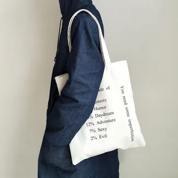 

Fashion Women Simlple Letters Canvas Handbags 2019 New Female Students School Bags Casual Zipper Soft Shoulder Bags