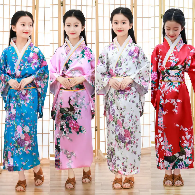 

girls kimono mujer kimono femme japan yukata kids japanese kimono traditional japan style dress traditional dress