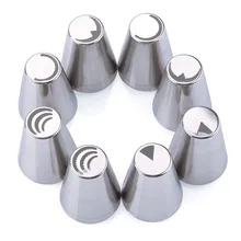 Alta Calidad Cocina DIY 8 Unids/set Herramientas de Cocina Cake Decor Tulip Ruso Rusia Boquillas Icing Piping Boquillas Consejos #86715