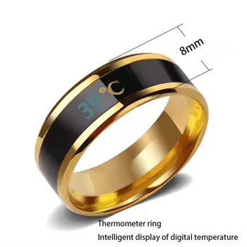 

Smart Bracelet Ring Intelligent Temperature Smart Ring Waterproof Color Changing Sensitive Ring Diameter Yard 6 to Yard 13 Gift