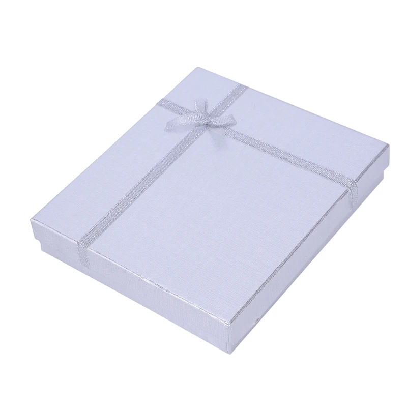 16x12x3,2 см Подарочная коробка ожерелье коробка кулон коробка ювелирных изделий цвет серебро - Цвет: Silver