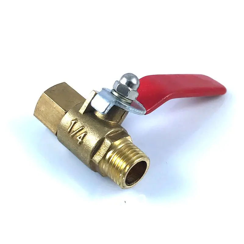 

1/4'' Ball Valve Brass material Male to Female Water and Gas Valve Fitting Coupler Adapter Thread Connector with handle