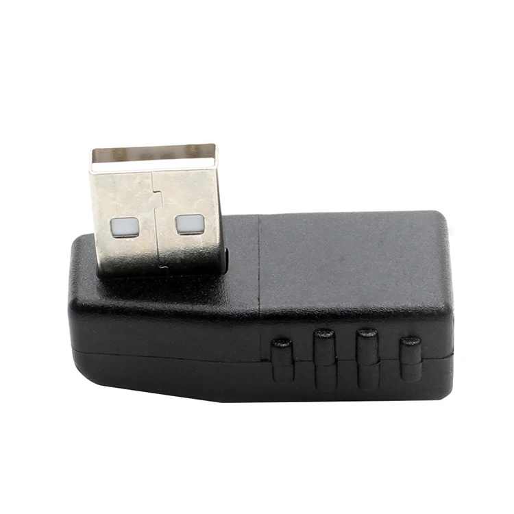 USB мужчин и женщин под прямым углом 90 градусов влево адаптер сгиба USB мужчина к женскому удлинитель L в виде локоть