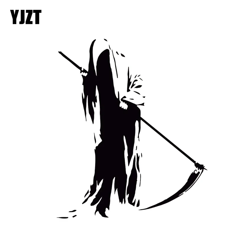 

YJZT 12.3*14.5CM Don't Blame Mystery Death Is Near Car Sticker Silhoutte Decal Black/Silver Covering The Body C20-1504