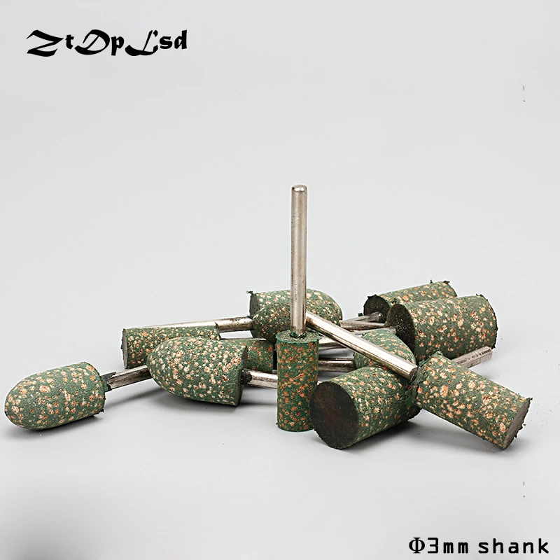 

ZtDpLsd 6Pcs 3mm Shank Sesame Sponge Rubber Mounted Point Grinding Head for Metalworking Finish Polish Mini Grinder Rotary Tools