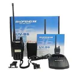 Новый BAOFENG uv-b6 Радио Двухканальные рации Dual Band Радио VHF/UHF 136-174/400-470 мГц 5 Вт 99 каналы fm PMR Портативный двухстороннее Радио