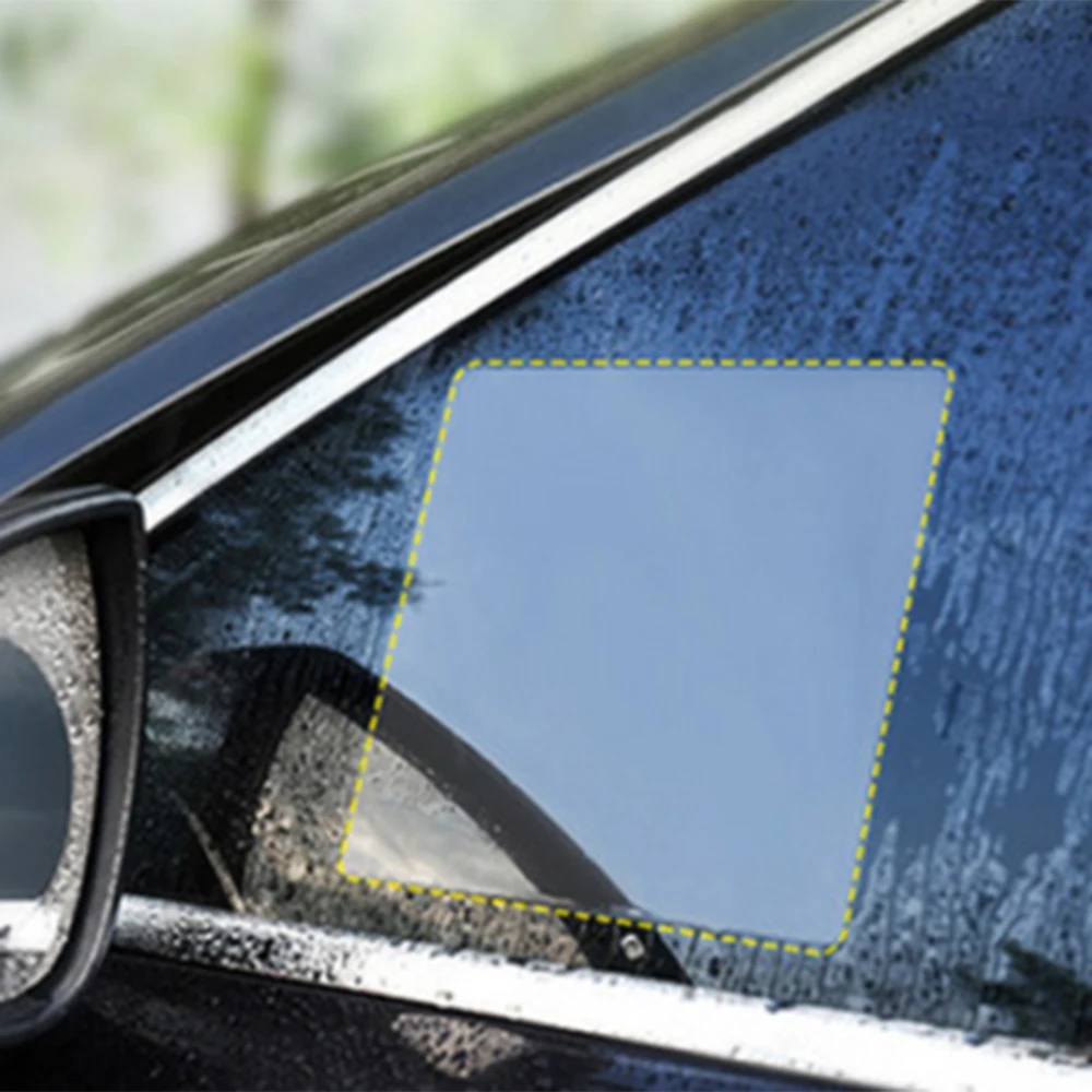 

2PCS Car Anti Water Mist Anti Fog Rainproof Window Protective Film Window Foils Car Accessories Rectangle 200*175MM