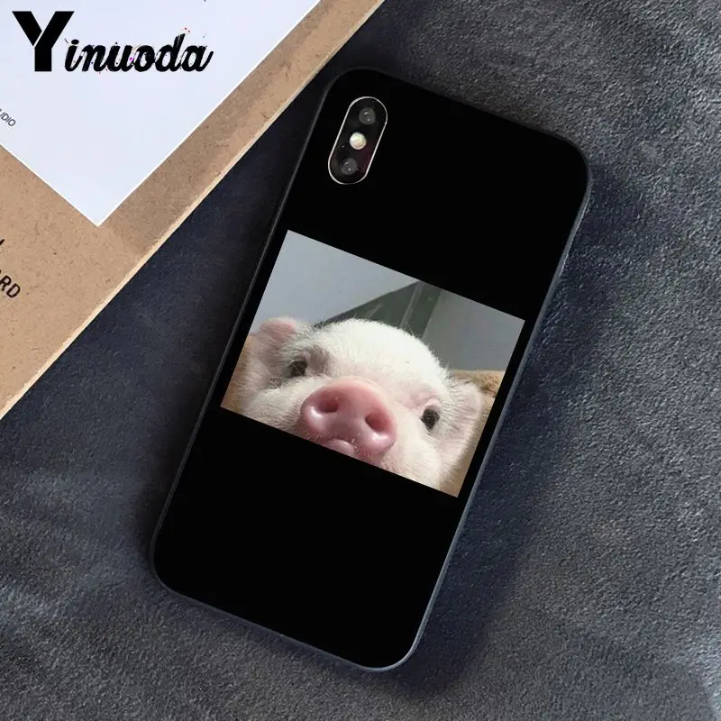 Yinuoda смешной мультфильм свинья Coque Оболочка Чехол для телефона для iPhone 8 7 6 6S 6Plus X XS MAX 5 5S SE XR 10 чехол s