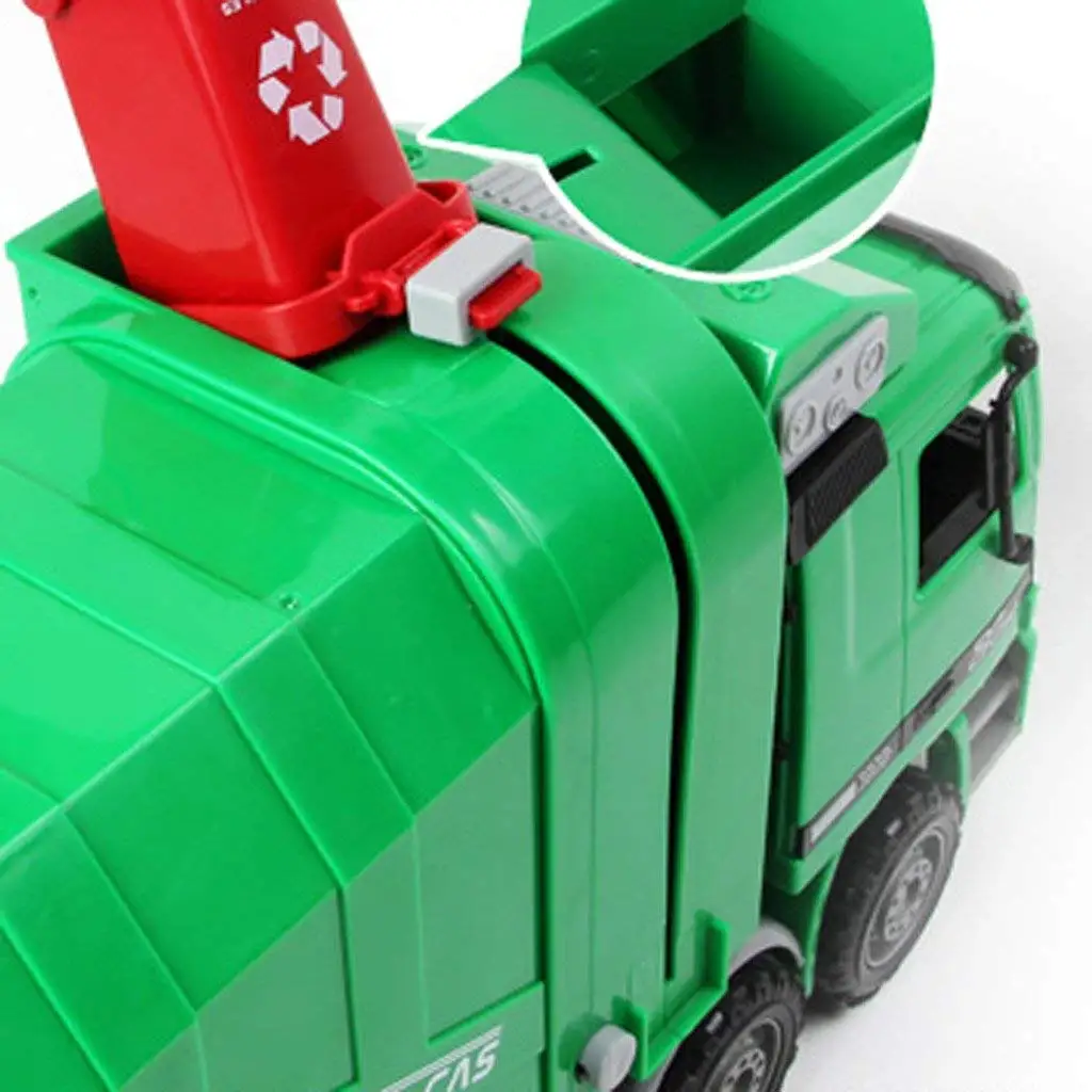 1:22 мусоровоз модель автомобиля с 3 мусорный бак рука-глаз координации развивающие игрушки подарок на день рождения для детей Дети Малыш