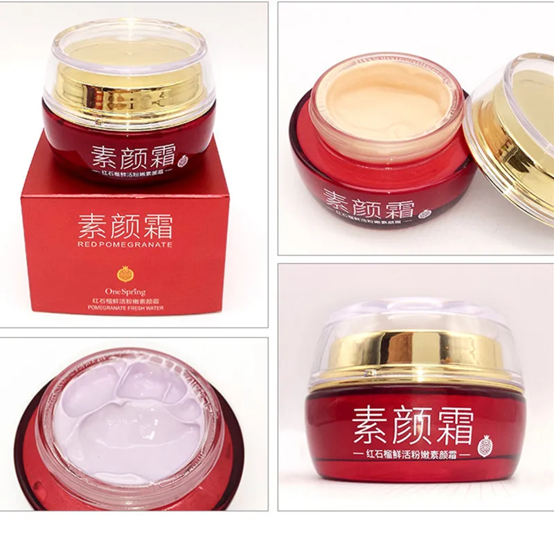 OneSpring Red Pomegranate Toning Effect Whitening Mackup Face Cream Deep Moisturizing Nutrition Hydrating Essence Skin Care 4 - 