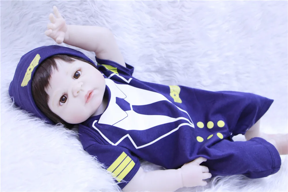 NPK bebes кукла новорождённого куклы 55 см полное тело силикона Reborn Baby кукла игрушка 22 дюйма новорожденные младенцы кукла рождественский подарок на день рождения bonecas