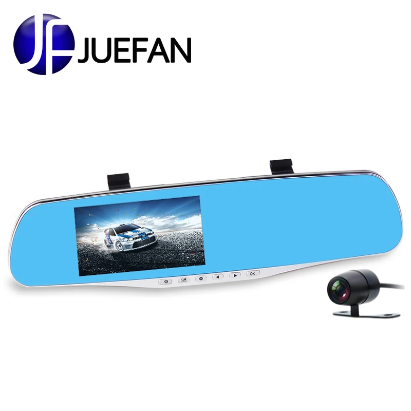 Автомобильный видеорегистратор с зеркальным обзором FHD 1080 P ночным видением