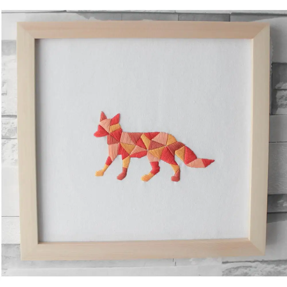 DIY Animals Pattern Embroidery Kits for Beginner Needlework 3D Cross Stitch Embroidery Set Craft Sewing Accessories