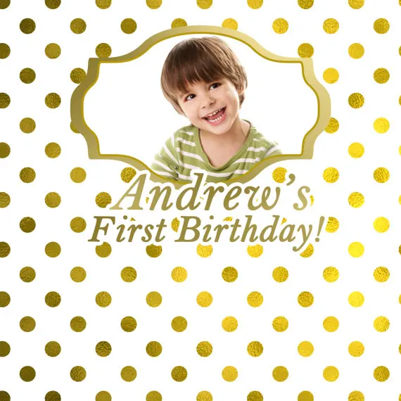 

Photography Backdrop Gold Polka Dots Party Backdrops Birthday Photo Cake Table Photographic Background Sweet 16th Photocall