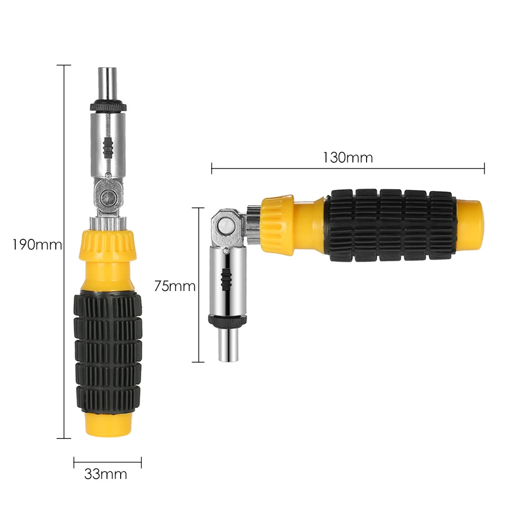 

Meterk Quick-change Ratcheting Screwdriver 1/4 Inch Magnetic Ratchet Screwdriver Screw Driver Bits Holder Sturdy Ratchet Tools
