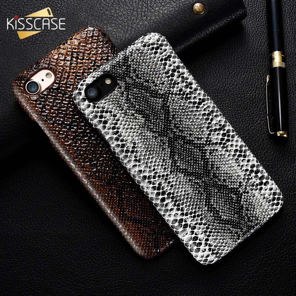 KISSCASE модный сексуальный чехол из змеиной кожи для iPhone XS Max XR 7 8 жесткий телефона