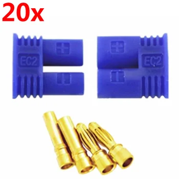 

20pair Male Female RC EC2 2.0mm Lipo Battery Connector Gold Bullet Plug