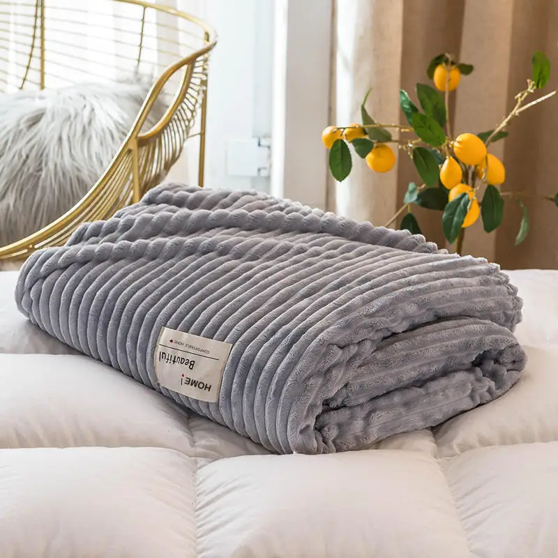 Bonenjoy серый плед одеяло на кровати один Королева Король фланель, коралл флис одеяло для кроватей мягкий теплый couverture de lit
