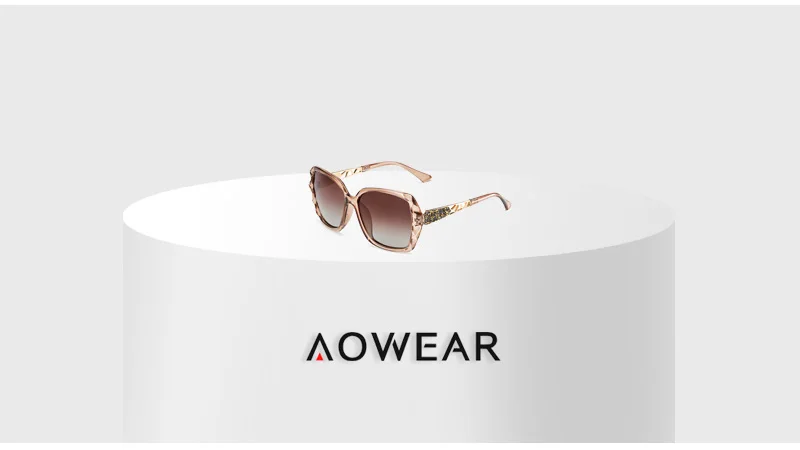 AOWEAR Oversized Sunglasses Women Polarized Square Sun Glasses for driver Black Diamond Women's Sunglass gafas de sol mujer best sunglasses for women