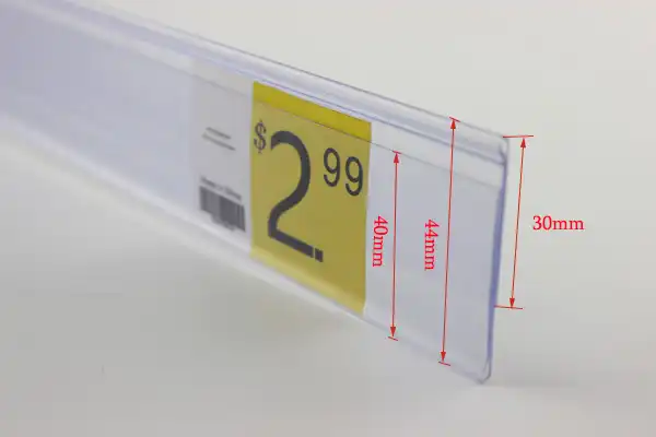 DATASTRIP DBR EXTRUDED LABEL HOLDER SHELF ADHESIVE 40x1000 MM 1.6‘‘x39.4‘‘