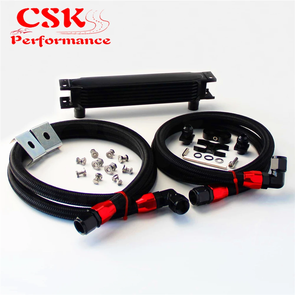 ^*Best Offers 7 Row 248mm AN10 British Oil Cooler Kit w/ Brackets Fits For BMW E36 Euro E82 E9X 135/335 E46 M3 E90 E92 Black/Silver ^*Best Offers 7 Row 248mm AN10 British Oil Cooler Kit w/ Brackets Fits For BMW E36 Euro E82 E9X 135/335 E46 M3 E90 E92 Black/Silver