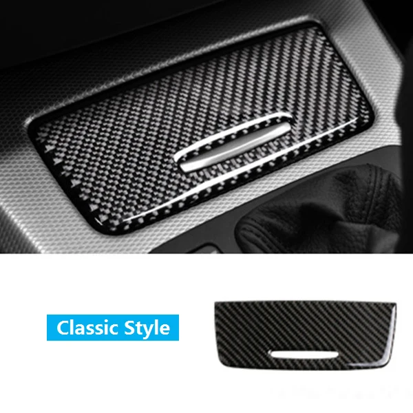Коробка для хранения в салоне автомобиля из углеродного волокна, декоративные наклейки, автомобильные аксессуары для BMW E90 E92 E93 3 серии 2005-2012 - Название цвета: Classic style