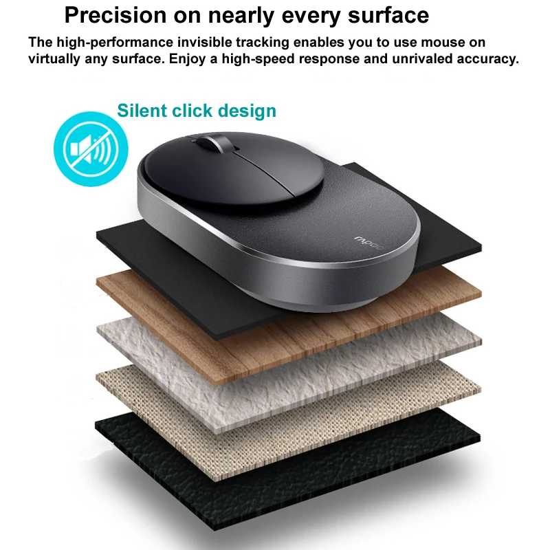 mouse silencioso multi-modo bluetooth mouse óptico mouse para escritório de negócios