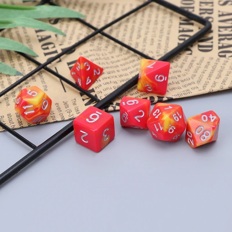 7 игральный двусторонний D4 D6 D8 D10 D12 D20 для игры Magic the Gathering D & RPG Poly|Кубики| |