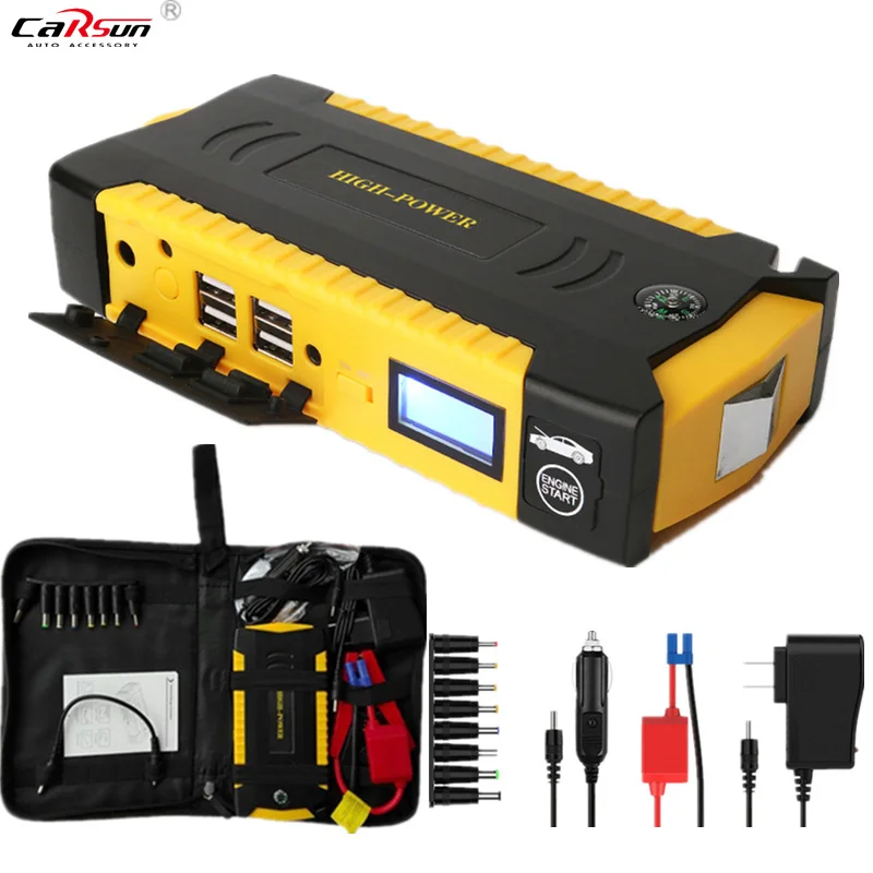 

CARSUN 600A Peak Current Portable Car Jump Starter Starting Device Power Bank Multi-function Charger For 12V Diesel Car Starter