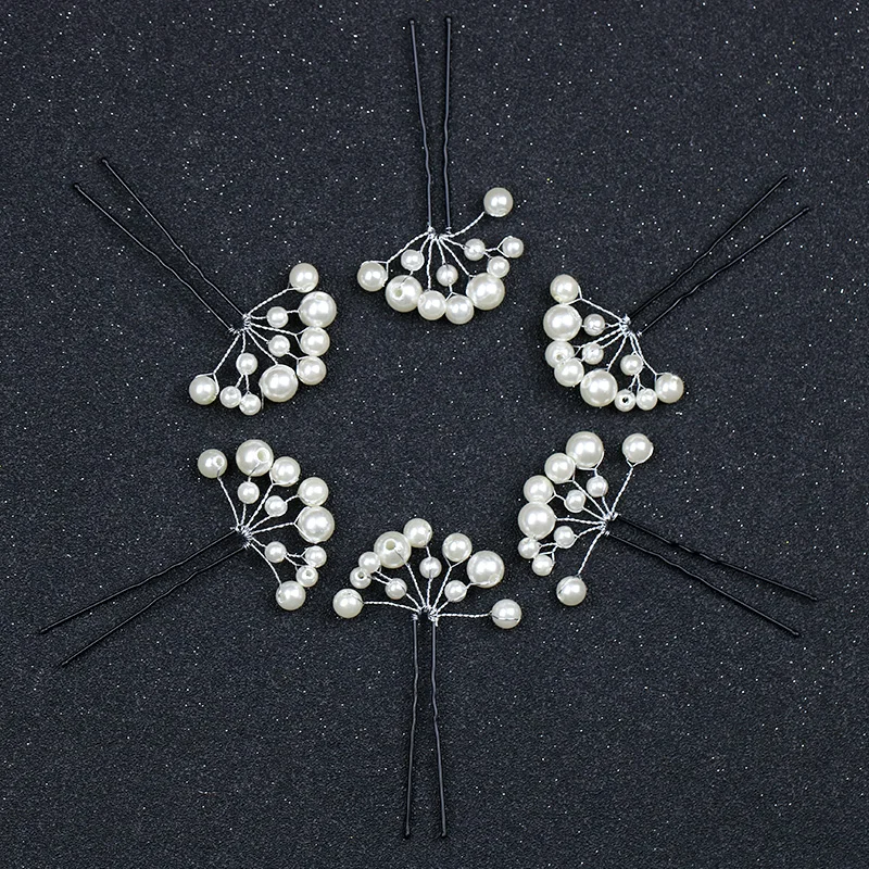 Handmade Pearl hair pins  6pcs  (4)