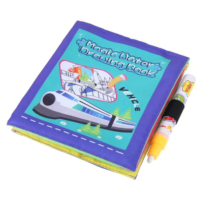 Раскраска Волшебная Водная раскраска для дошкольно образовательная игрушка мультфильм автомобиль живопись книга детские игрушки Альбомы для рисования
