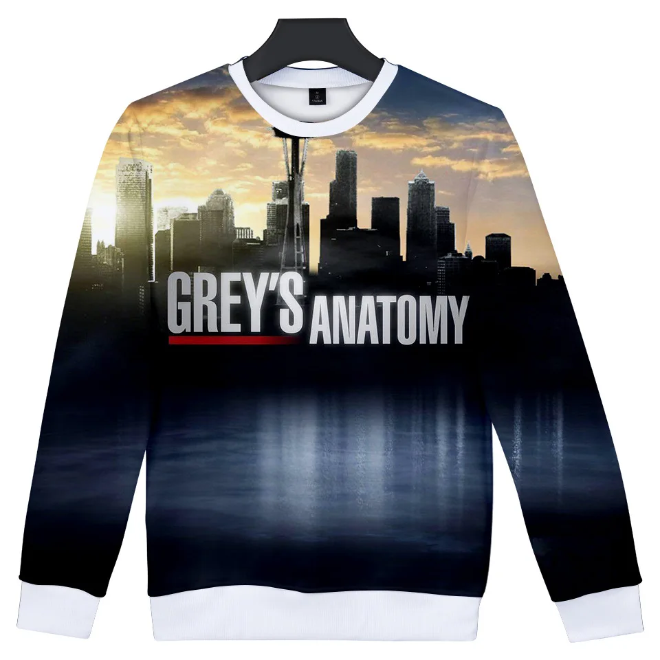 

GREY'S ANATOMY 3D Sweatshirt Unisex Hoodies Moletom Casual Pullover Jacket Greys Anatomy Hoodie Fashion Plus Size Tracksuit Tops