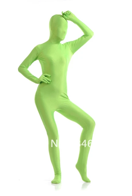 Full Body Greenman Suit - Lime Green Spandex One piece Lycra