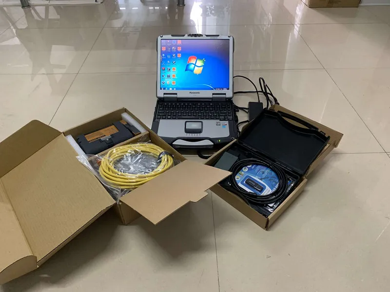  Escáner de disco duro 2in1 para bmw icom a2 b c con software icom de 201905 v y vas5054a vas 5054a 