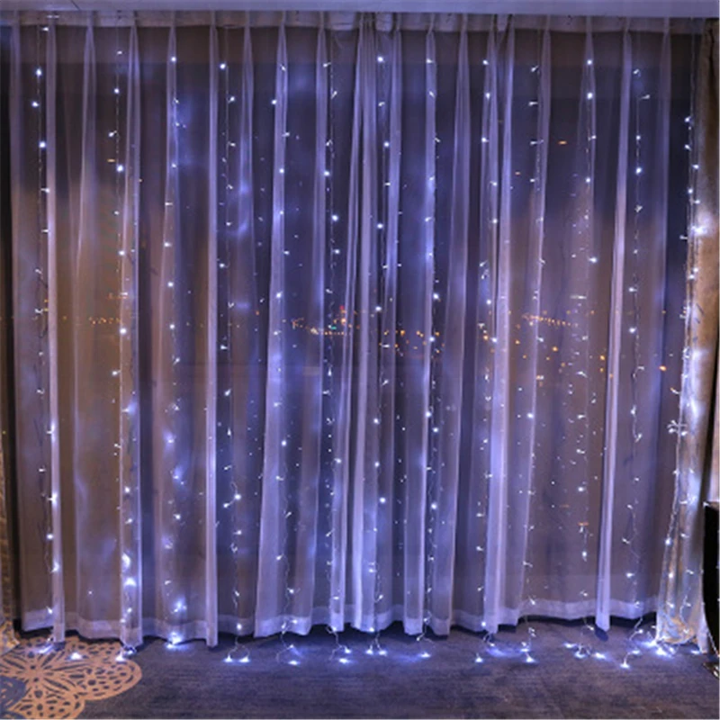LED Icicle String Lights 3*3M 300LEDs Christmas Fairy Lights new year xmas Home For Wedding/Party/Curtain/Garden Decoration LED Icicle String Lights 3*3M 300LEDs Christmas Fairy Lights new year xmas Home For Wedding/Party/Curtain/Garden Decoration
