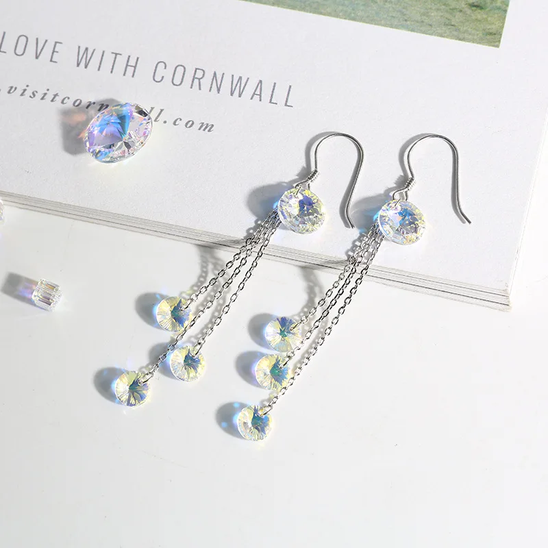 Богемные висячие серьги-кисточки BAFFIN с кристаллами от Swarovski цветные бусины